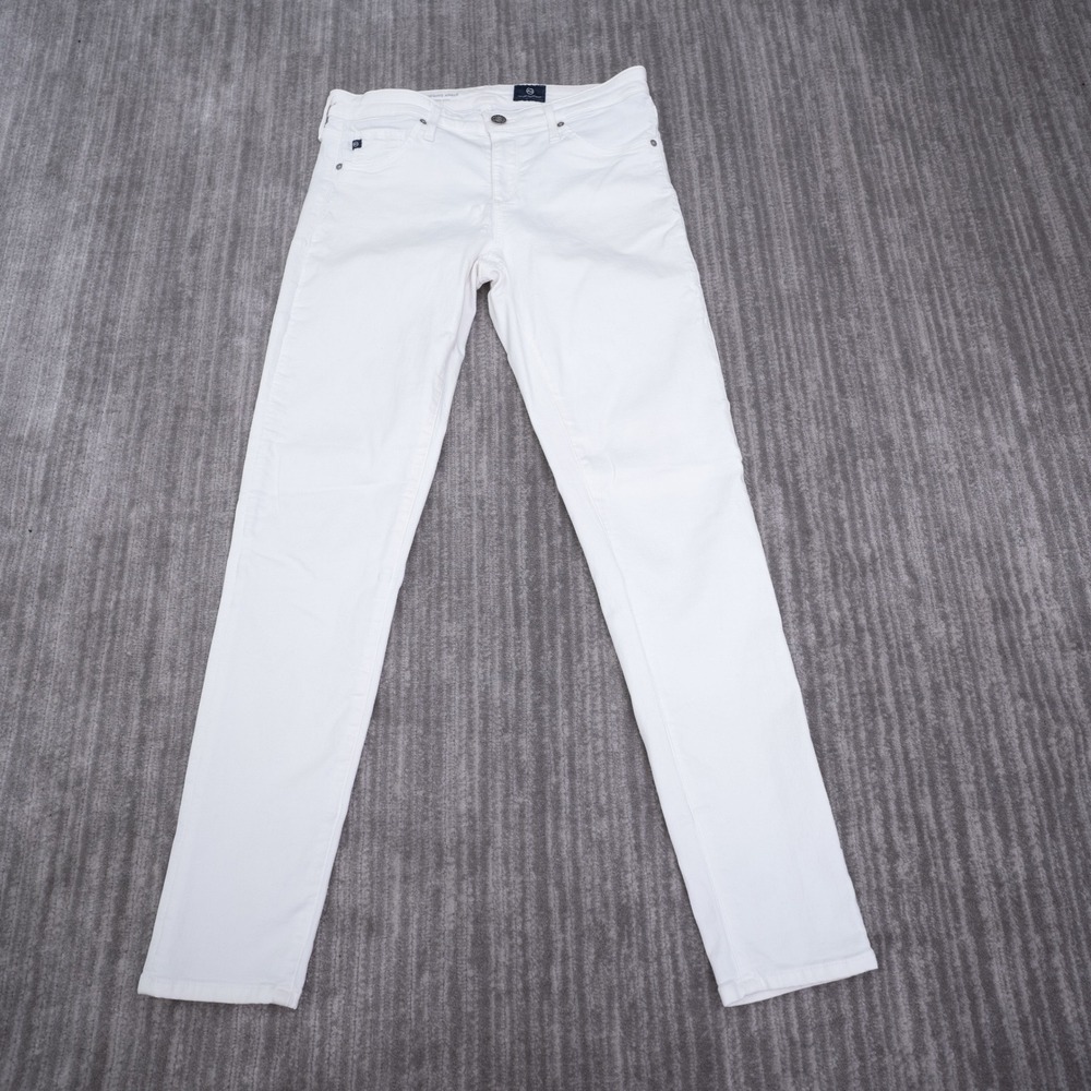 AG Adriano Goldschmied The‎ Legging Ankle Super Skinny White Jeans USA Made 28R